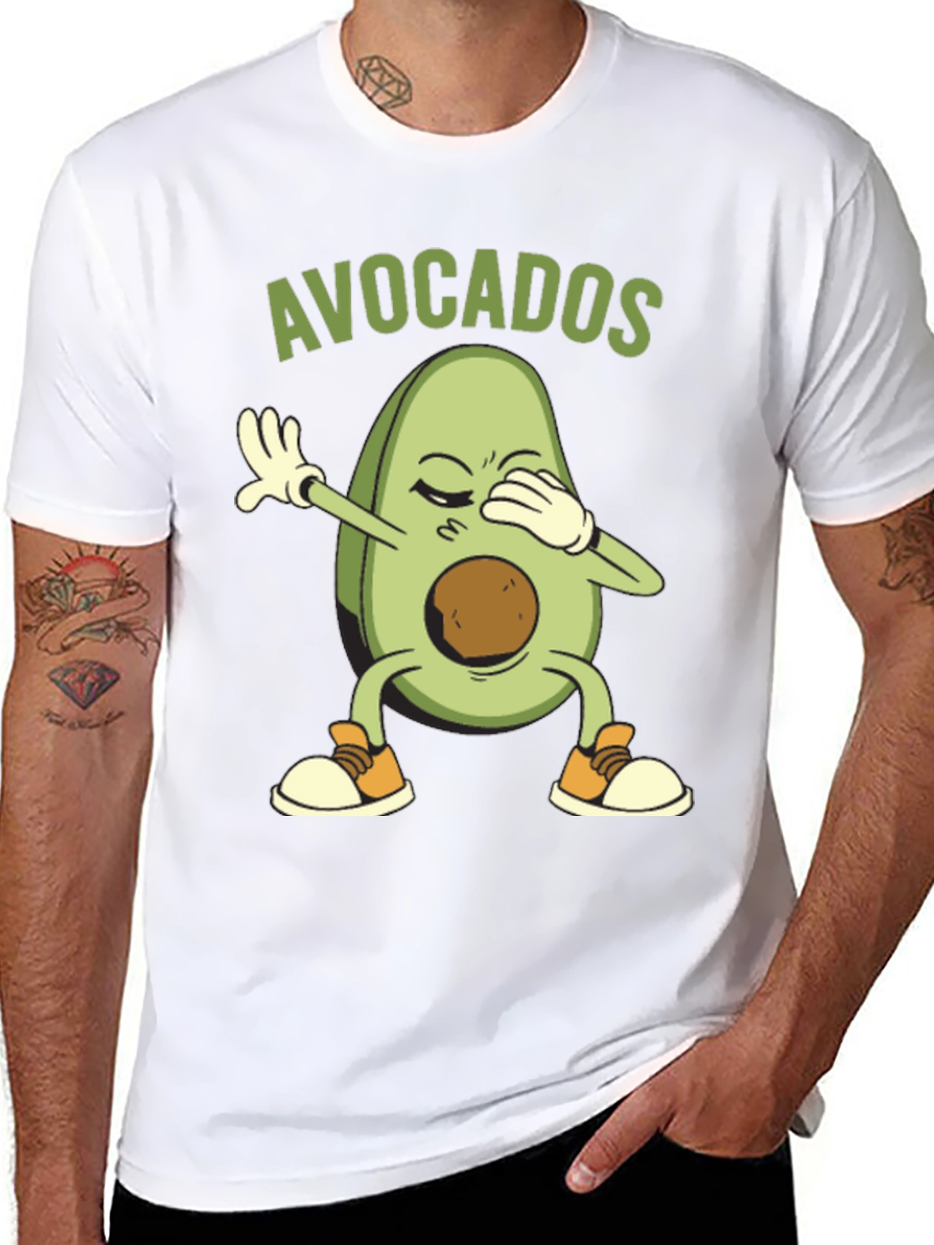 Avocado Dabbing Graphic Tee - Novelty T-Shirt