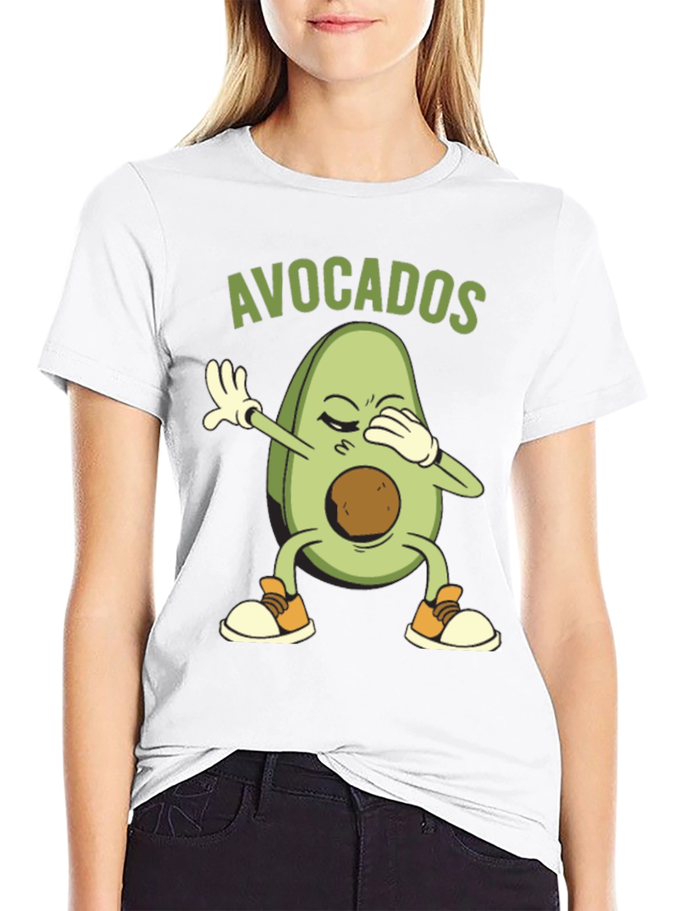 Avocado Dabbing Graphic Tee - Novelty T-Shirt