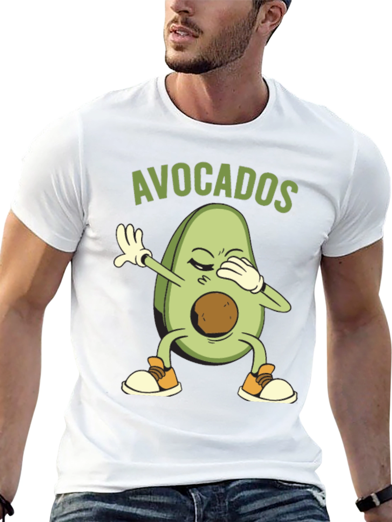 Avocado Dabbing Graphic Tee - Novelty T-Shirt