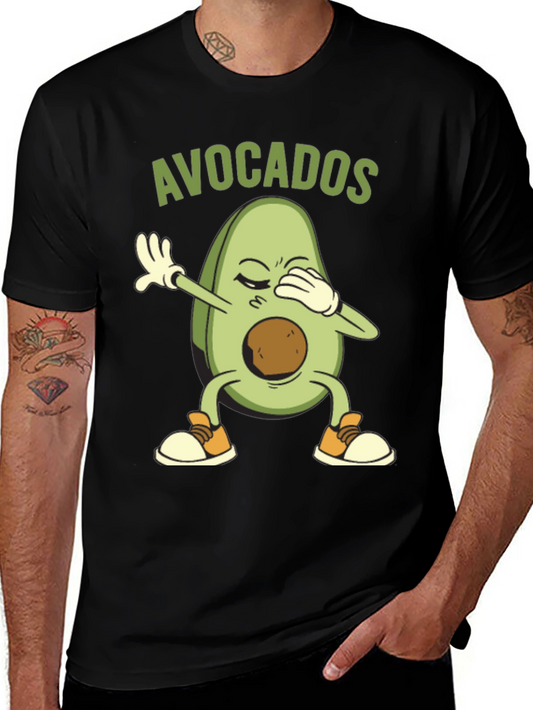 Avocado Dabbing Graphic Tee - Novelty T-Shirt