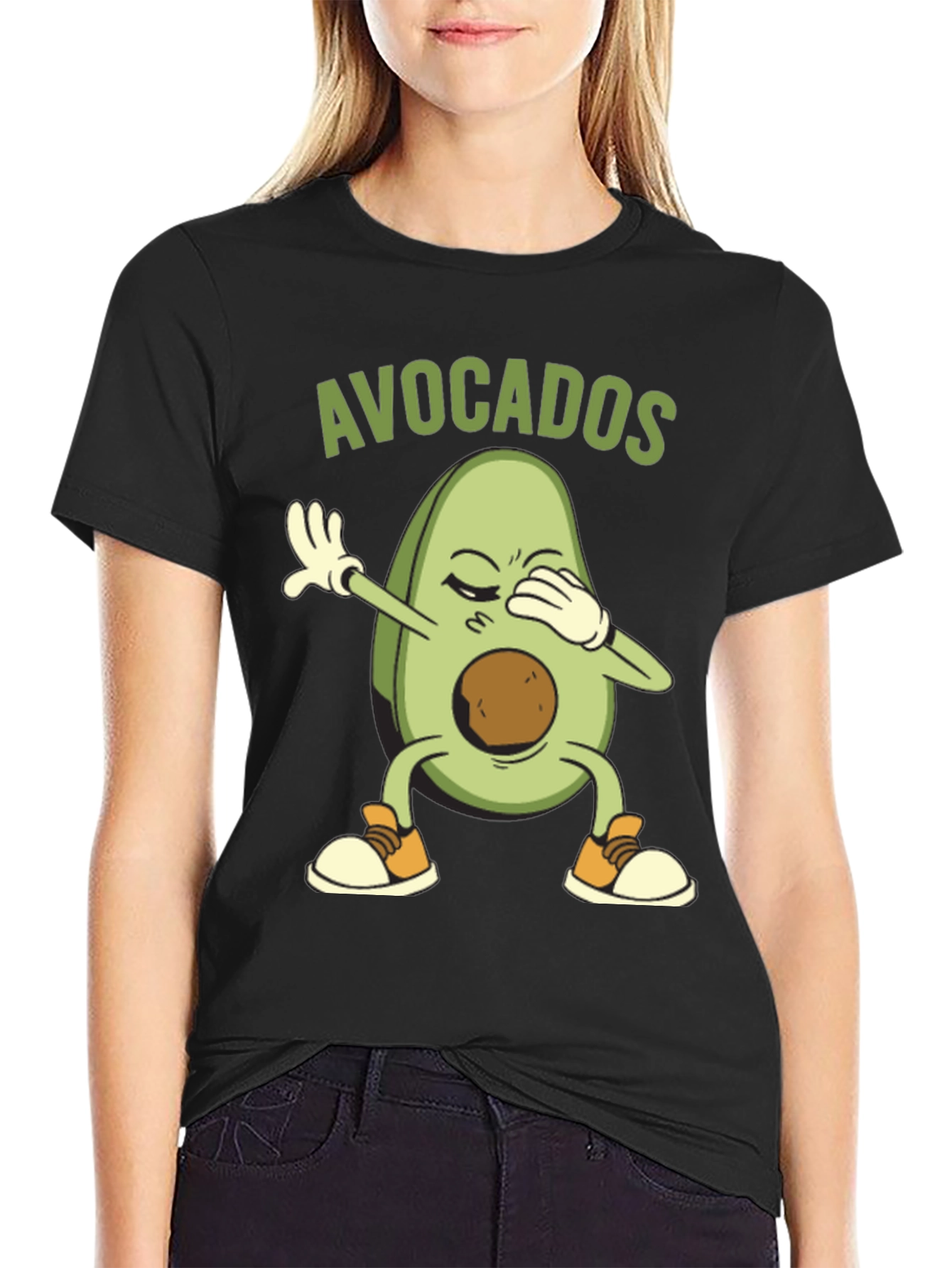 Avocado Dabbing Graphic Tee - Novelty T-Shirt
