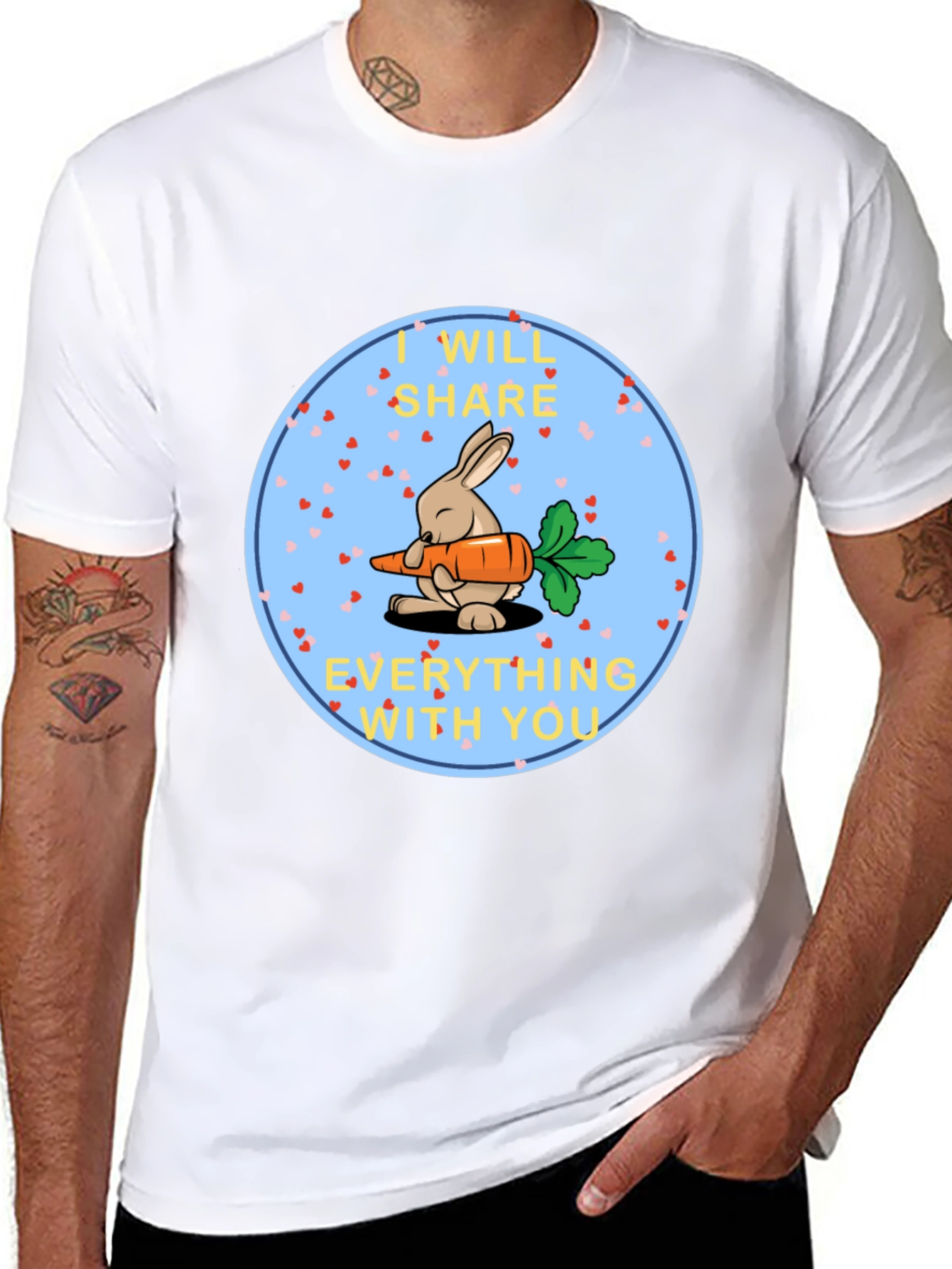 Cute Bunny Share Carrot T-Shirt