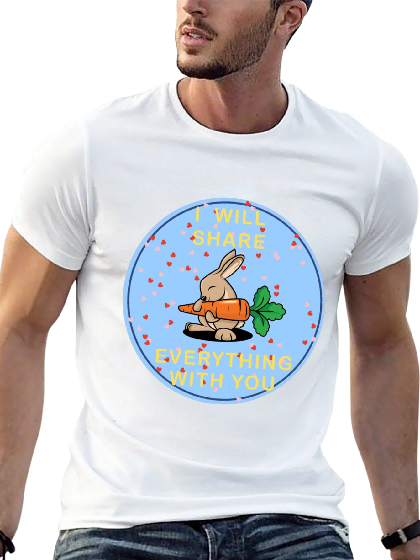 Cute Bunny Share Carrot T-Shirt