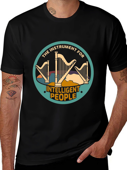 Intelligent People Harp Instrument Graphic Tee