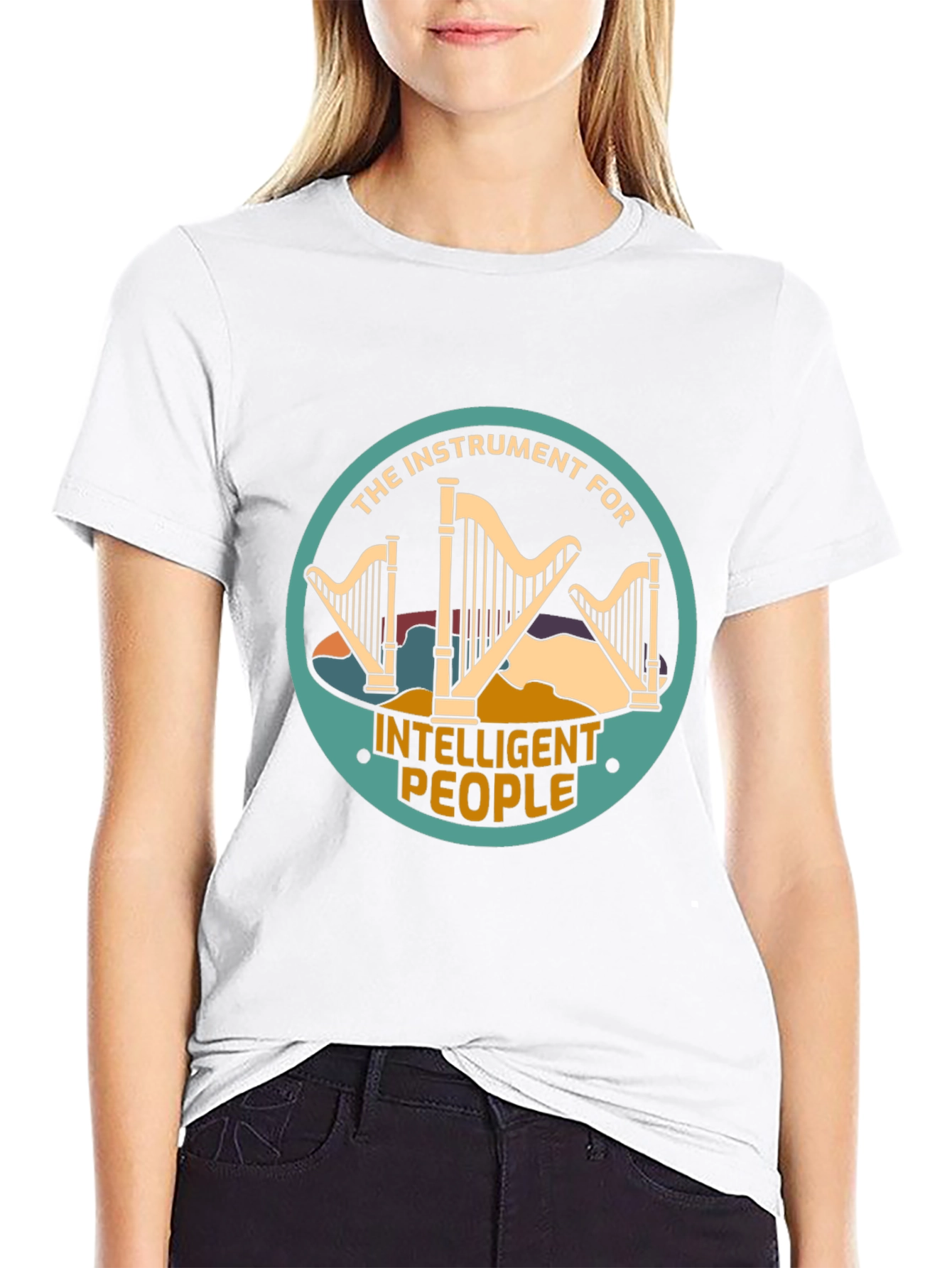 Intelligent People Harp Instrument Graphic Tee