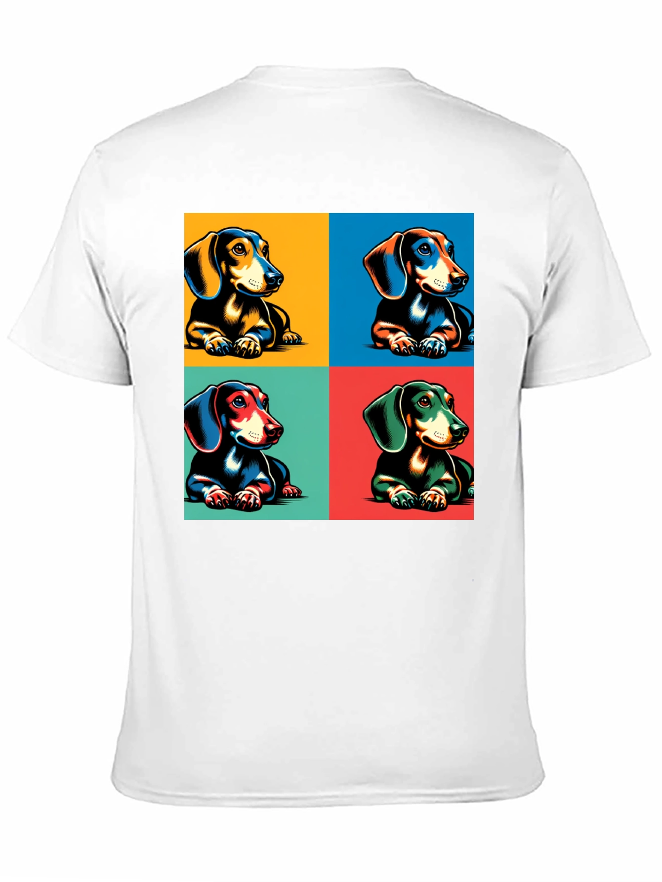 Dachshund Pop Art T-Shirt - Black