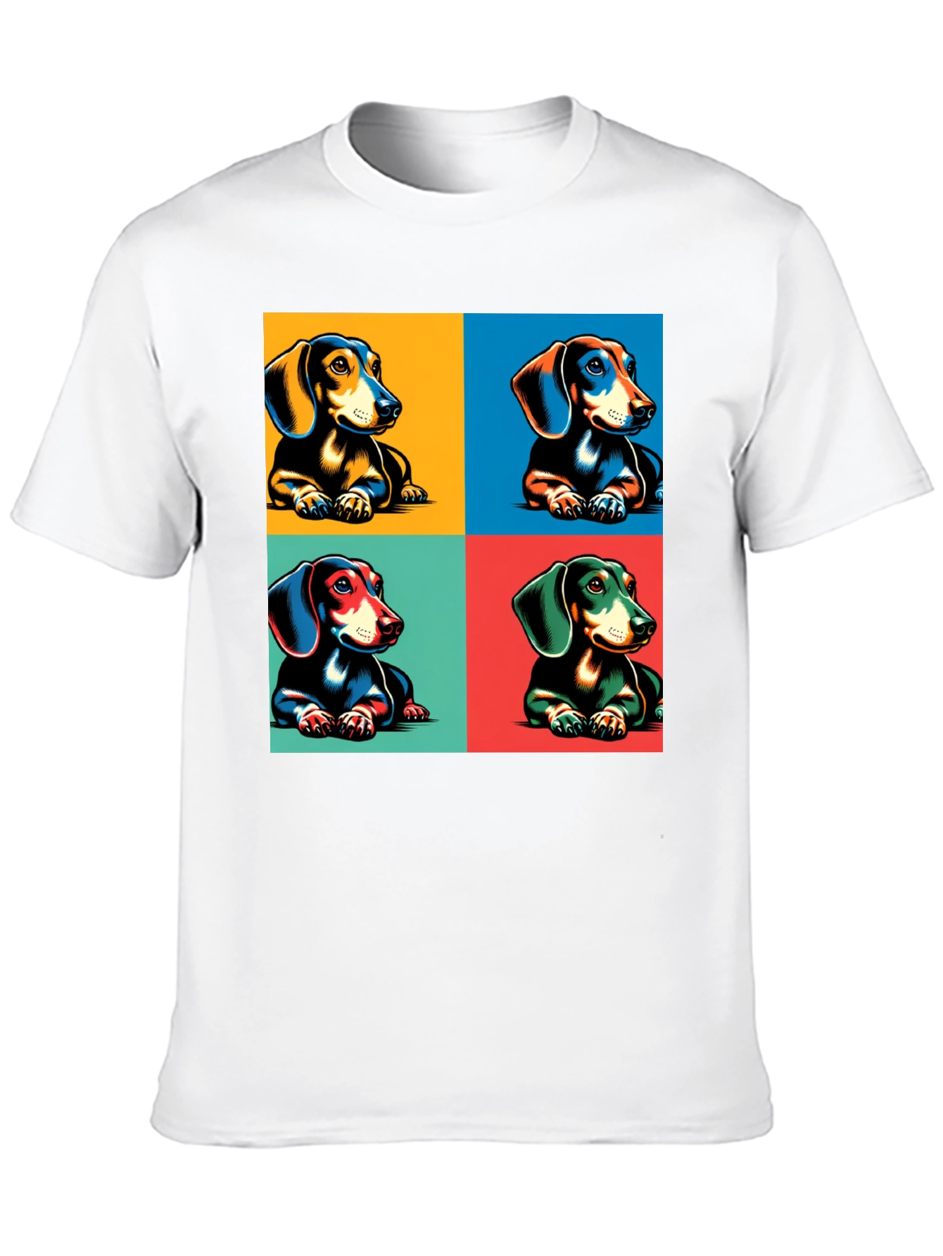 Dachshund Pop Art T-Shirt - Black