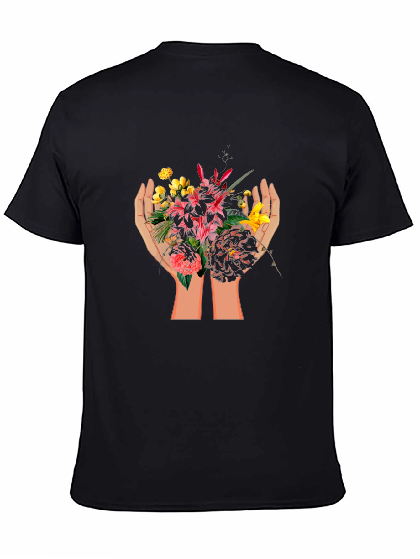 Floral Hands Graphic T-Shirt - Unisex Cotton Tee