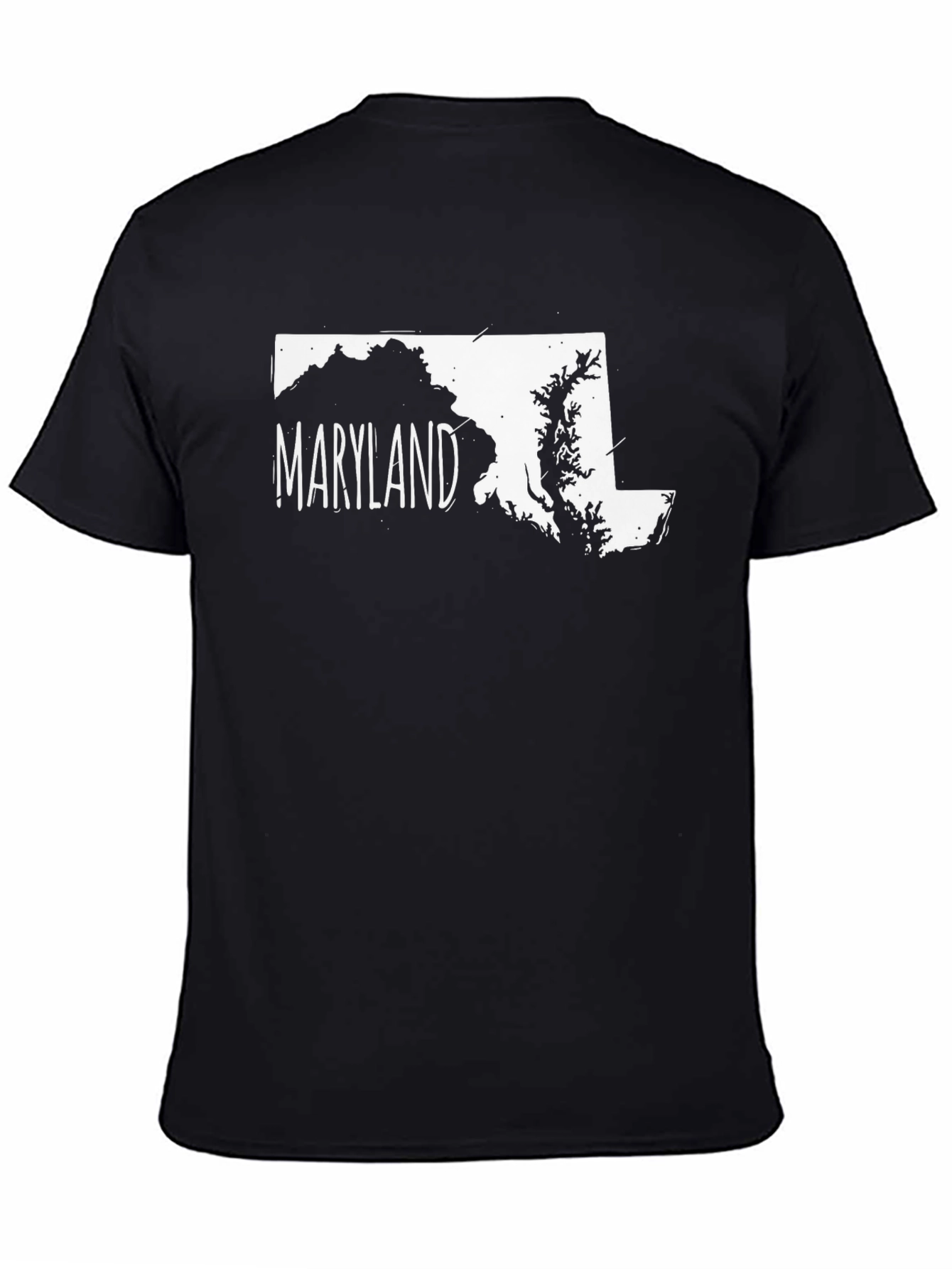 Maryland State Map Graphic Print T-Shirt