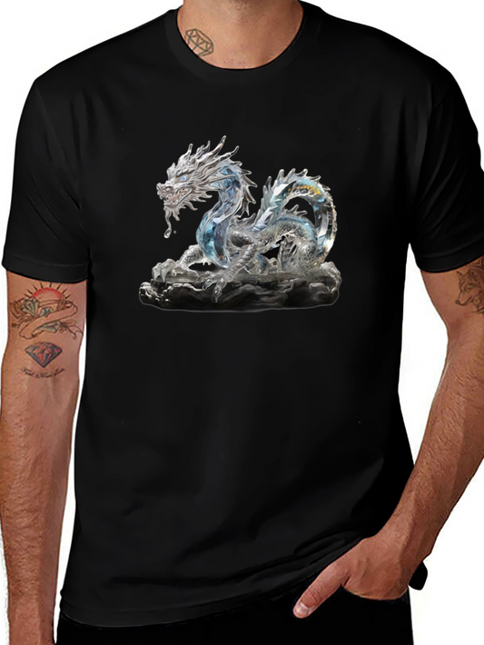 Crystal Dragon Graphic Tee - Black