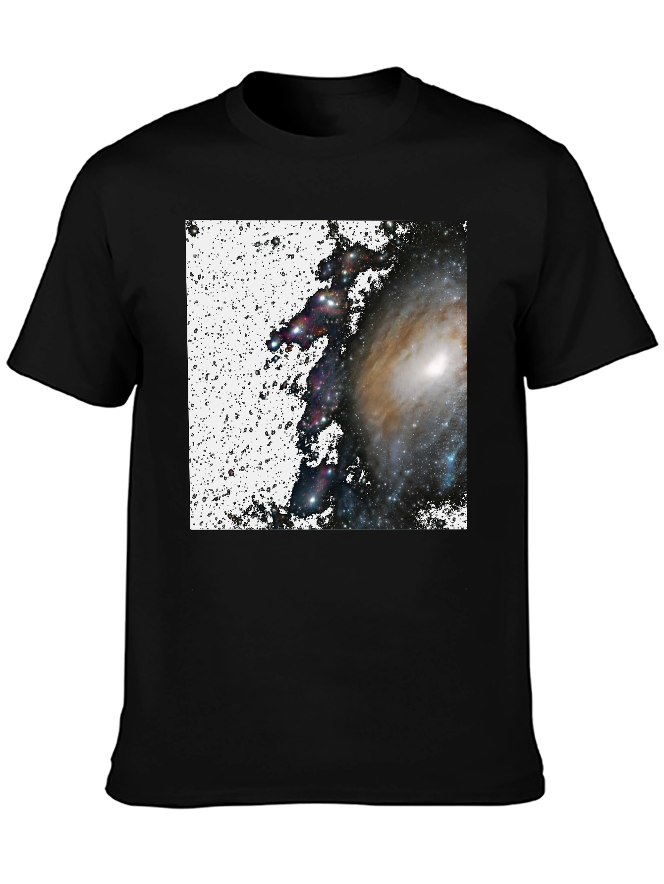 Galaxy Print Black T-Shirt