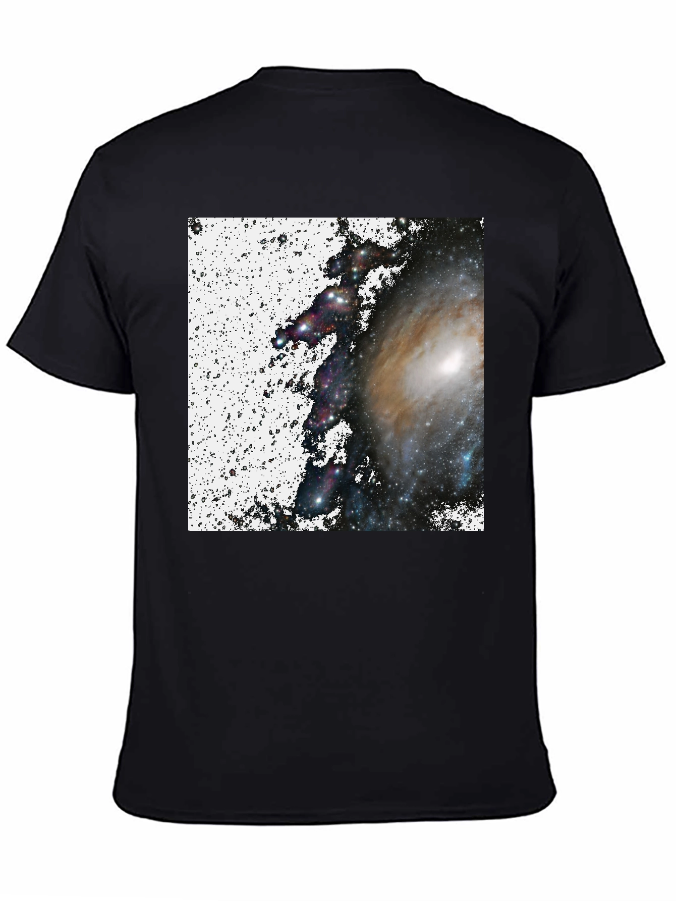 Galaxy Print Black T-Shirt