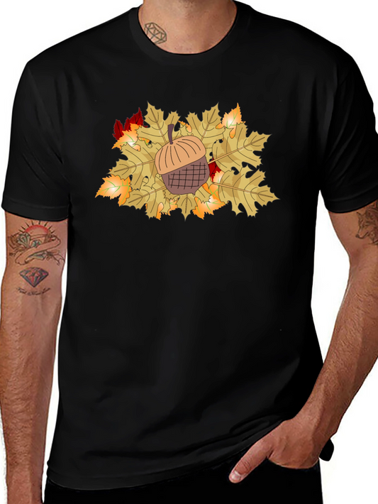 Autumn Acorn Graphic Tee - Fall Harvest Shirt