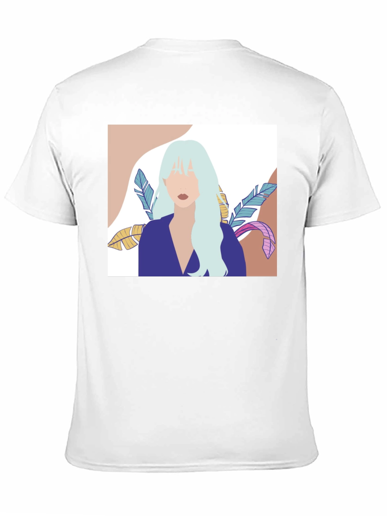 Abstract Woman Portrait Graphic T-Shirt - Black