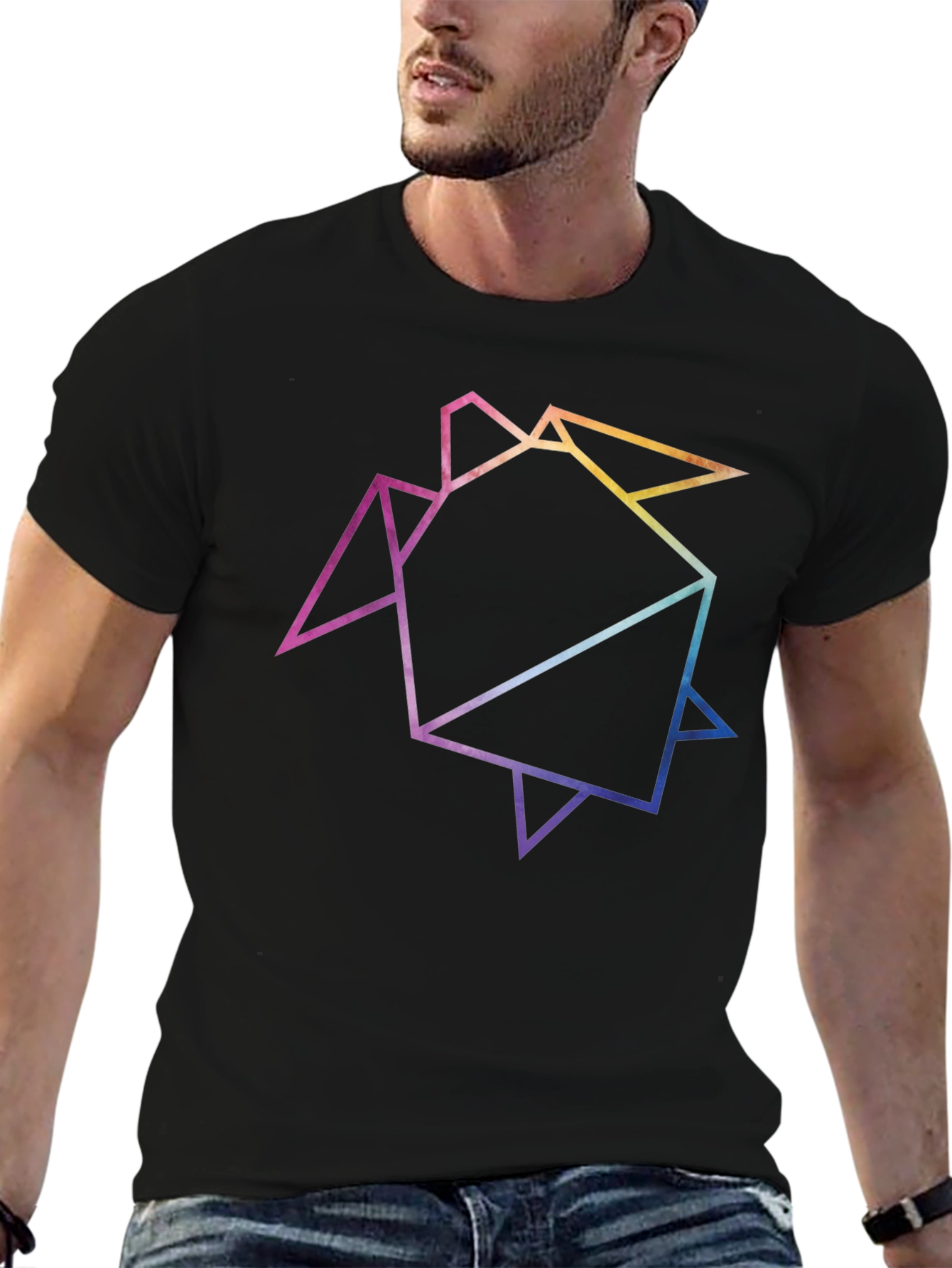 Geometric Turtle Graphic Tee - Stylish & Unique!