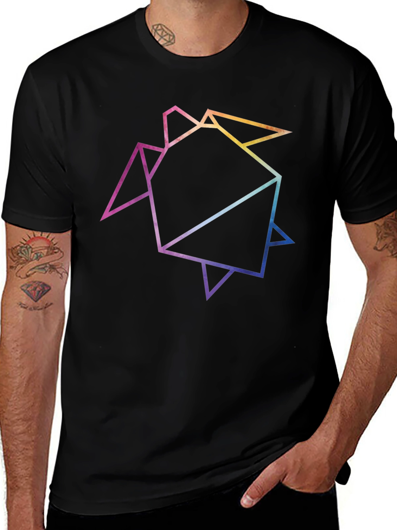 Geometric Turtle Graphic Tee - Stylish & Unique!