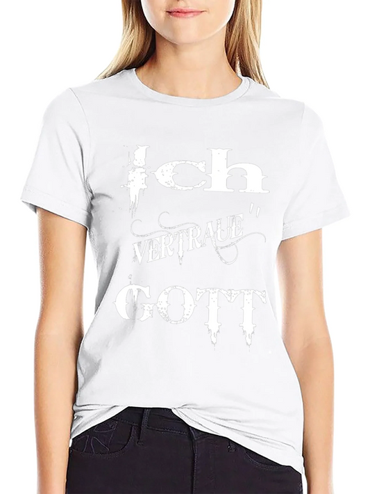 Ich Vertraue Gott Black Graphic T-Shirt