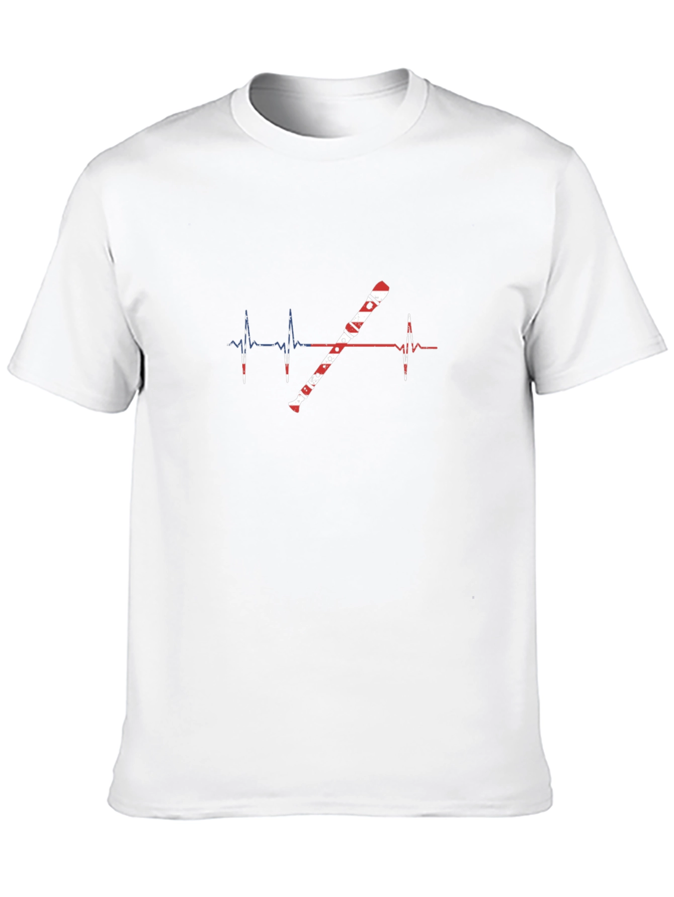 Flute Heartbeat T-Shirt - Music Lover Tee