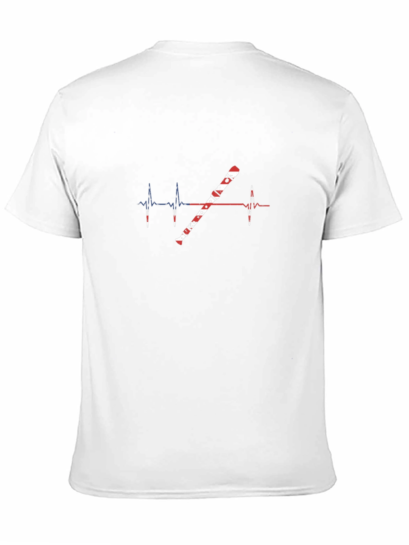 Flute Heartbeat T-Shirt - Music Lover Tee