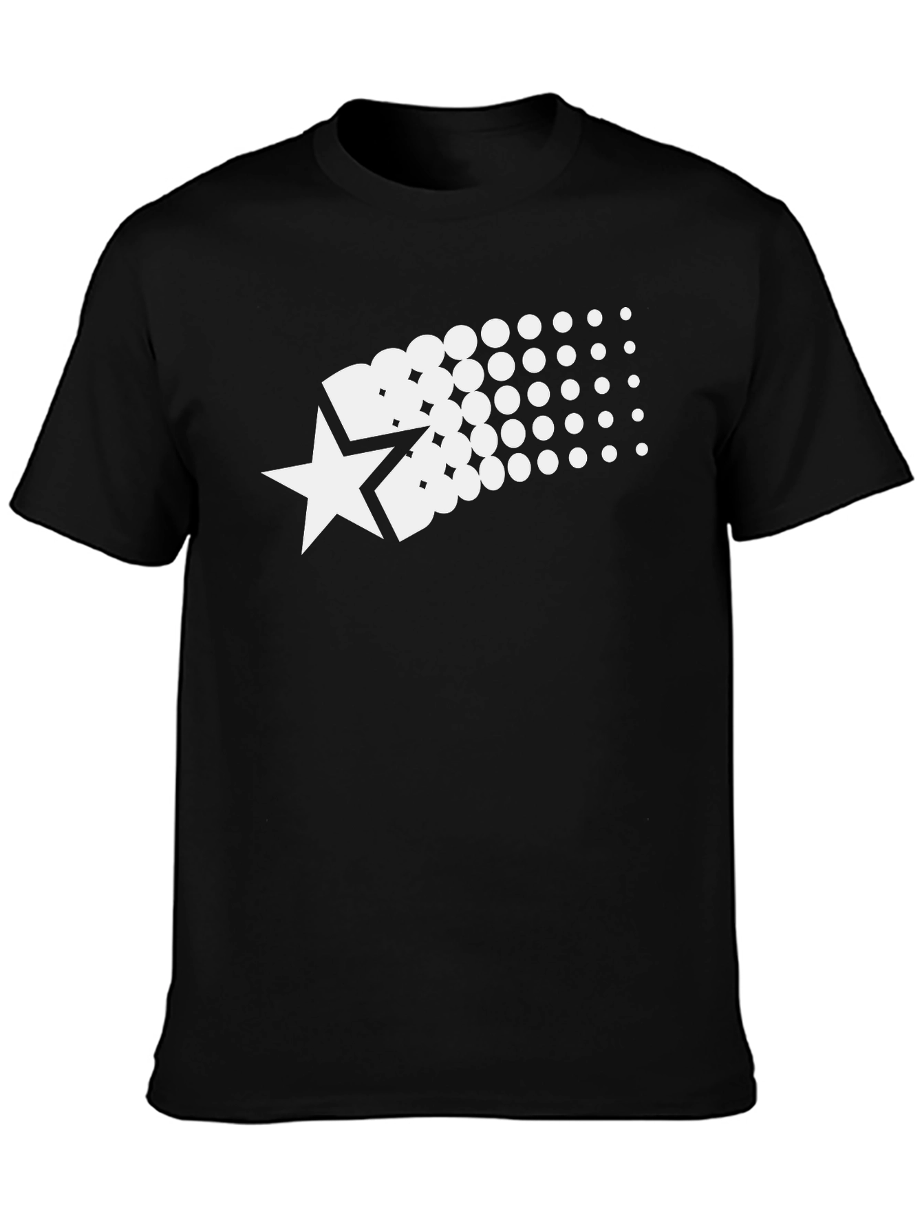 Cool Black Starburst Graphic T-Shirt