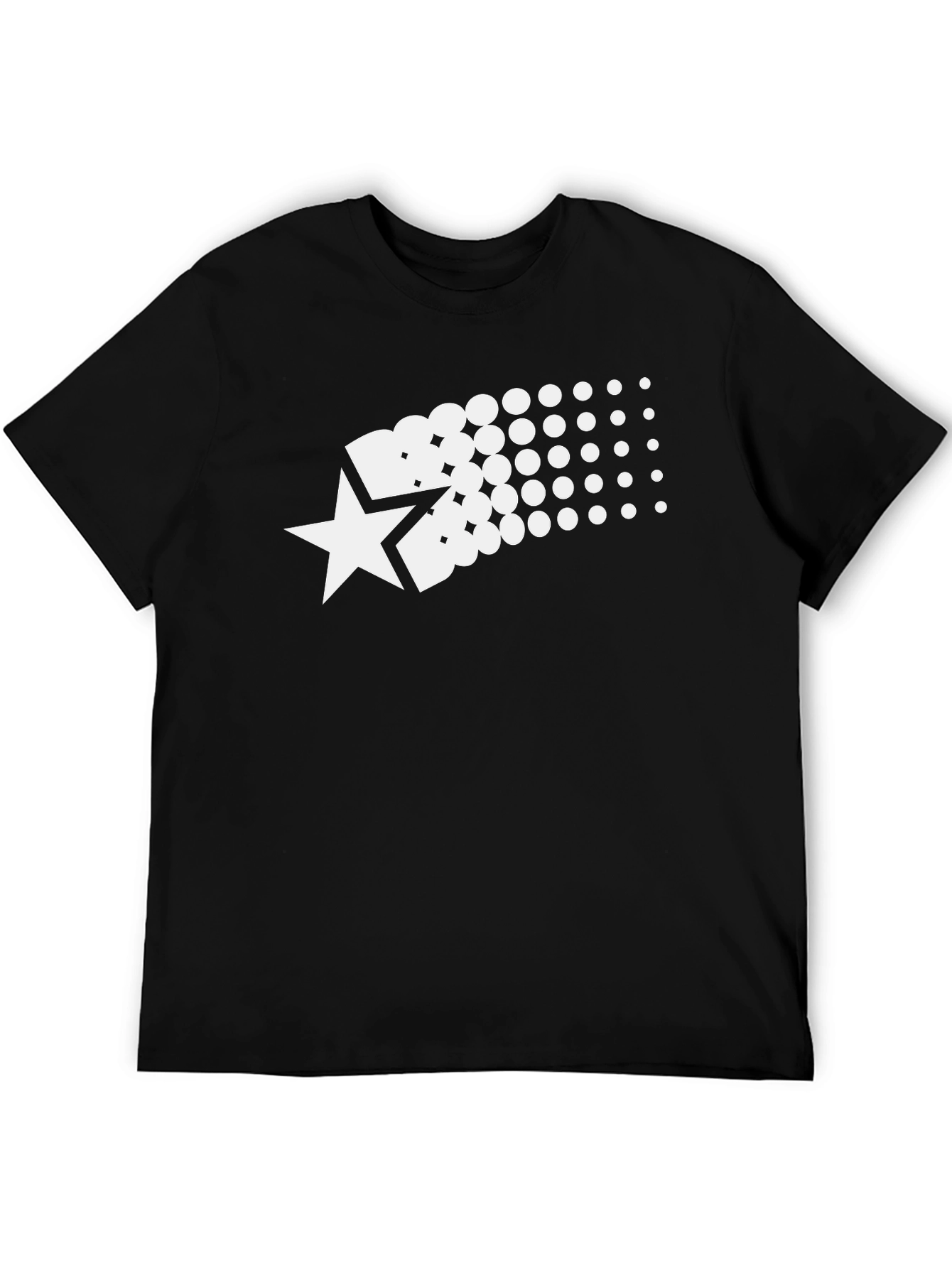 Cool Black Starburst Graphic T-Shirt
