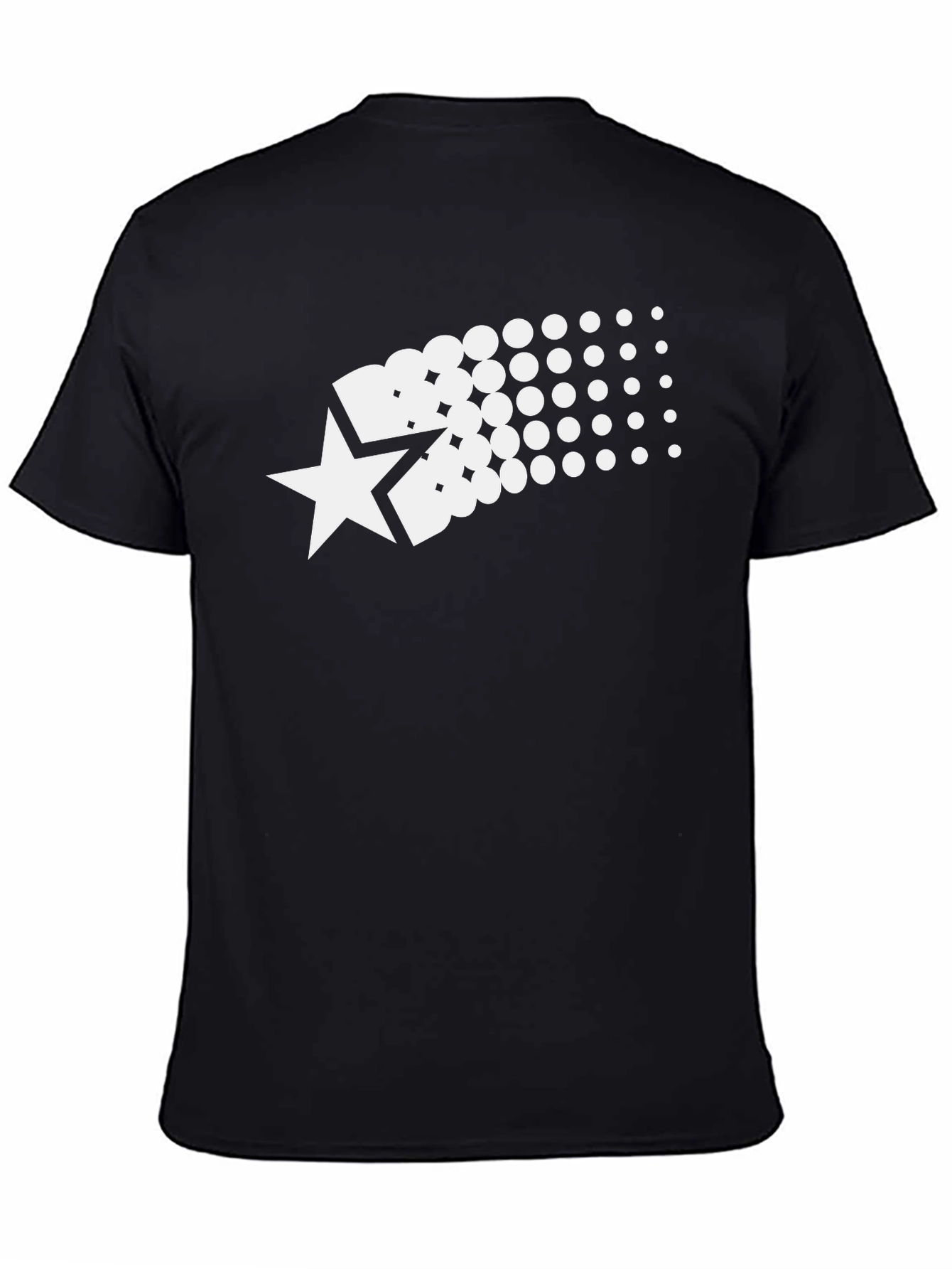Cool Black Starburst Graphic T-Shirt