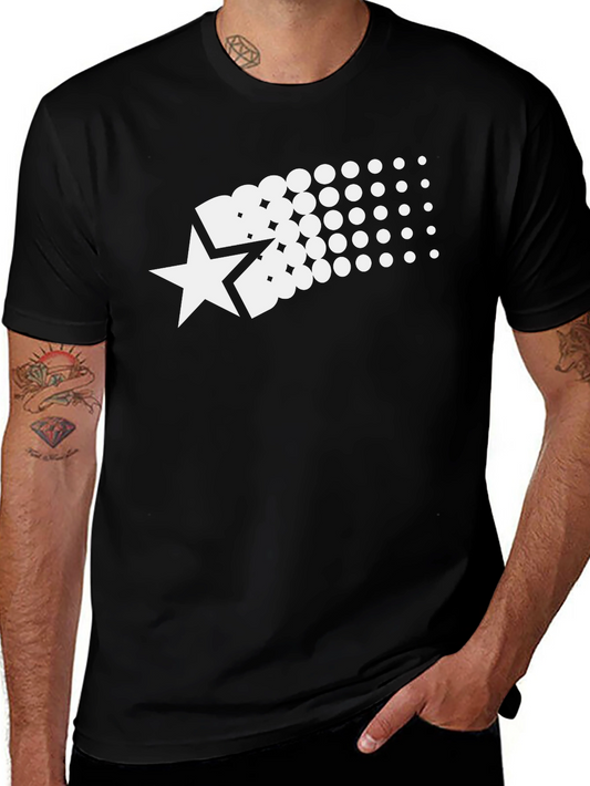 Cool Black Starburst Graphic T-Shirt