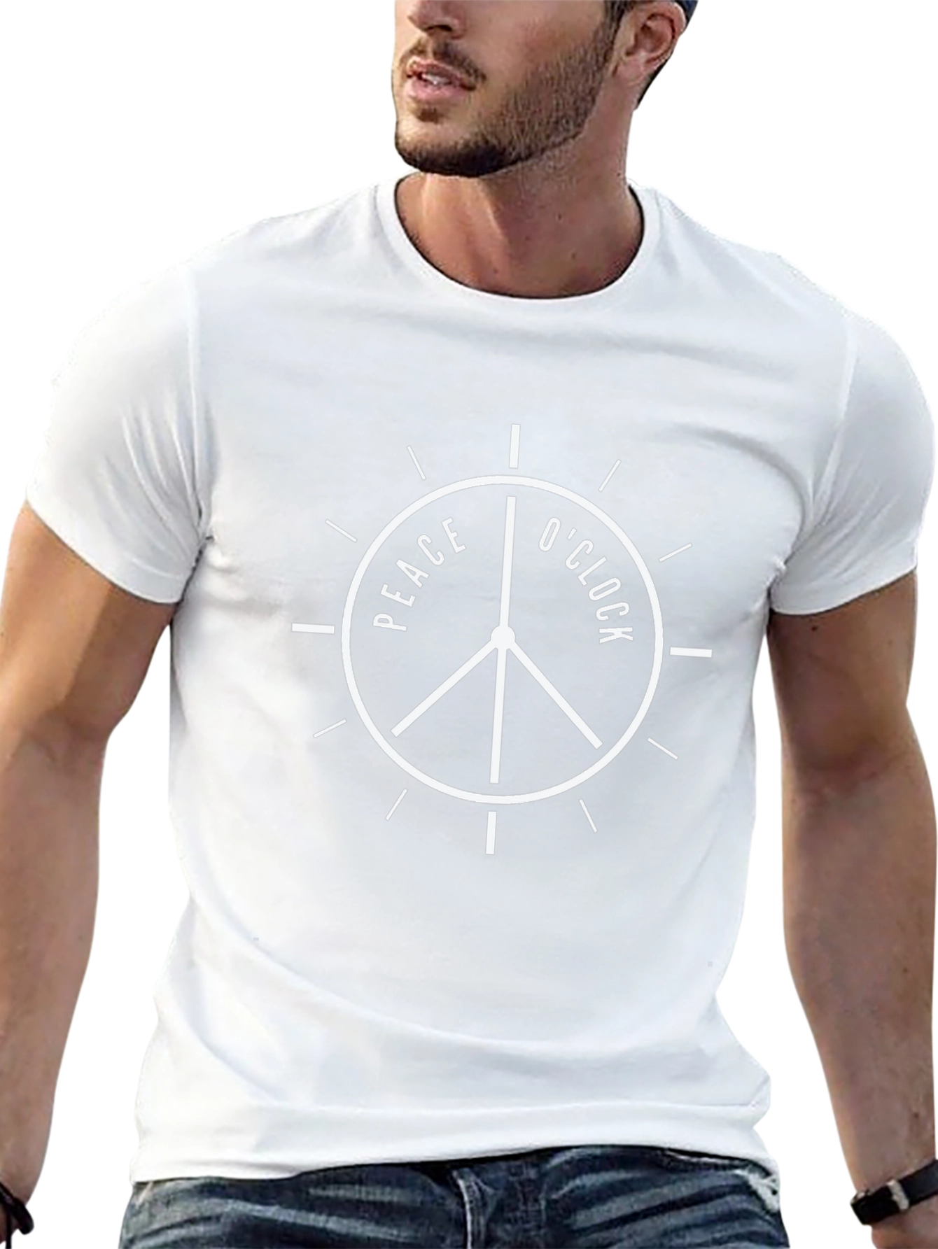 Peace OClock Graphic Tee - Black Cotton