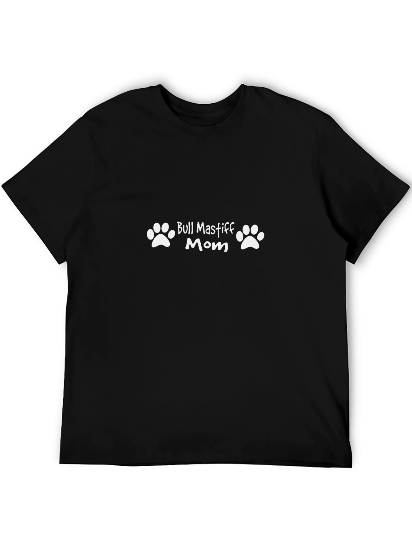 Bull Mastiff Mom T-Shirt: Paw Print Dog Lover Tee