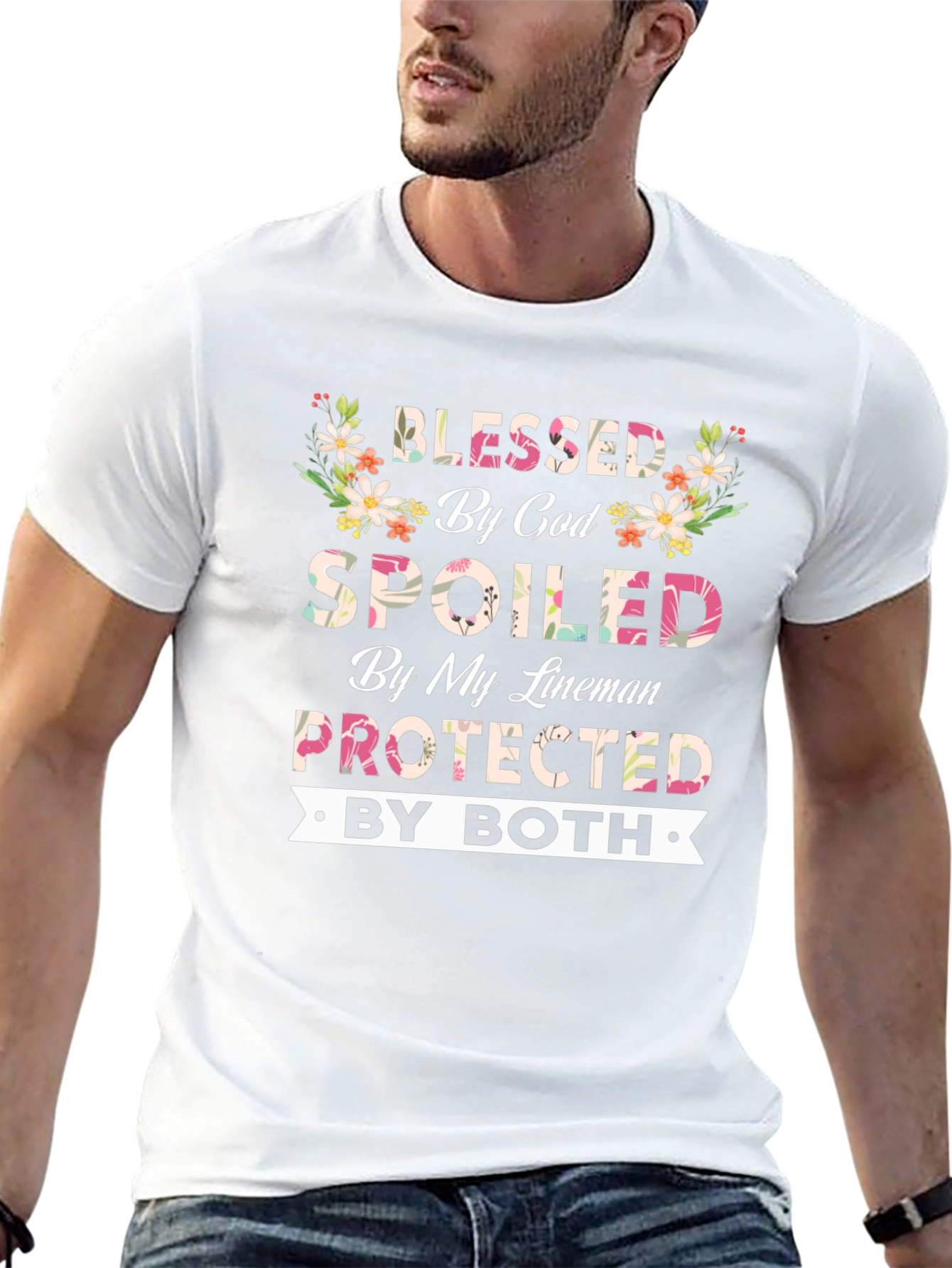 Blessed By God Spoiled By My Lineman T-Shirt