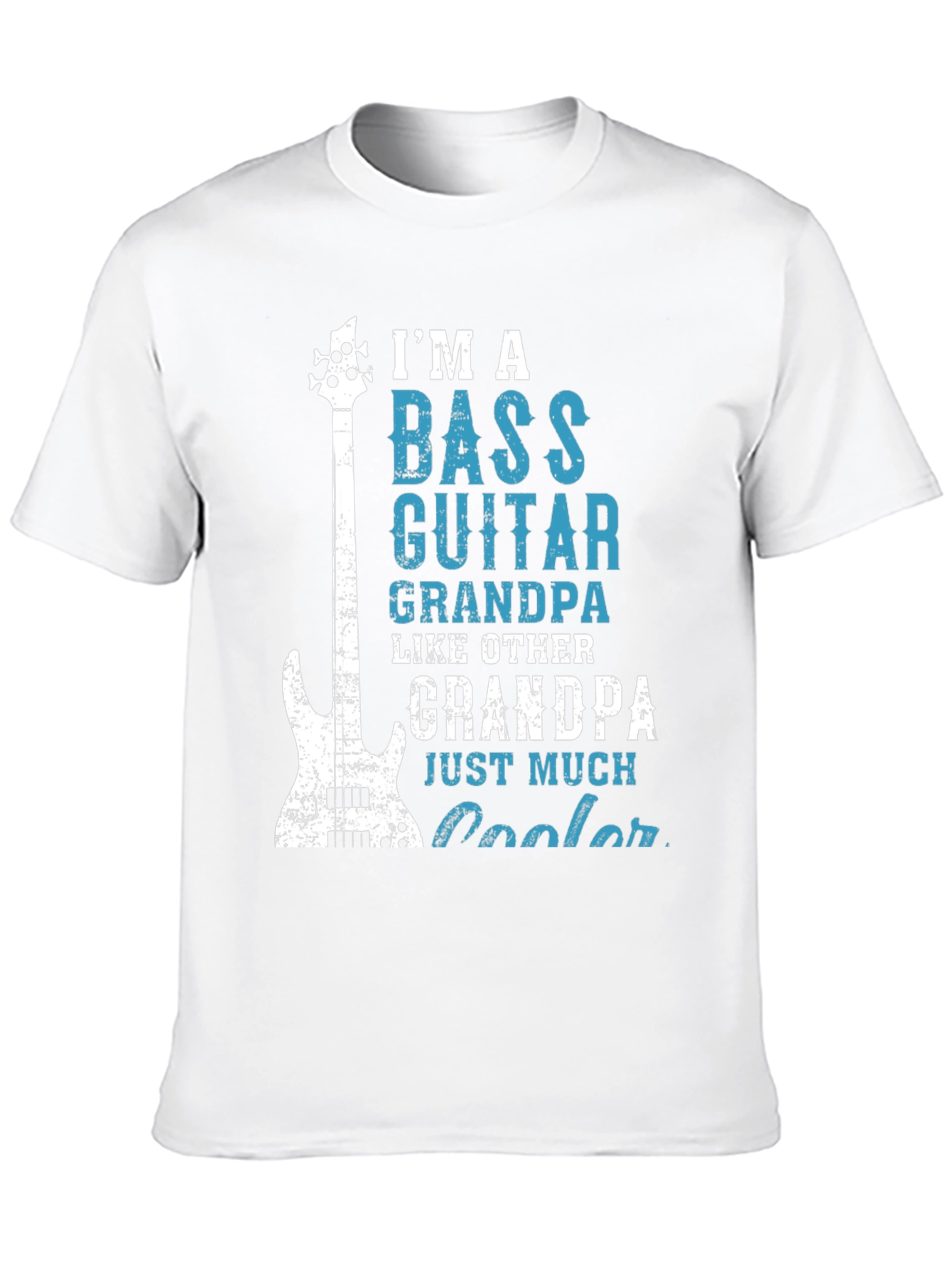 Bass Guitar Grandpa Graphic T-Shirt Cool Gift