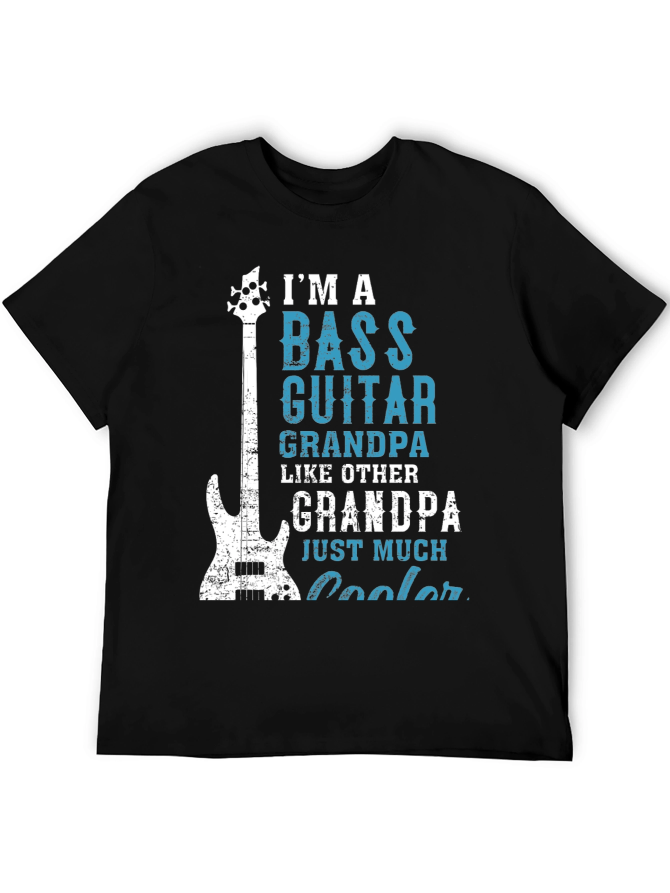 Bass Guitar Grandpa Graphic T-Shirt Cool Gift