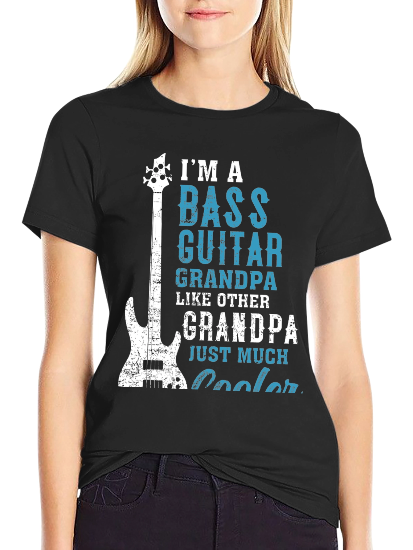 Bass Guitar Grandpa Graphic T-Shirt Cool Gift