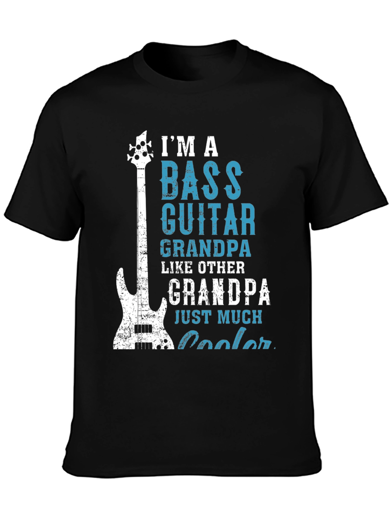 Bass Guitar Grandpa Graphic T-Shirt Cool Gift