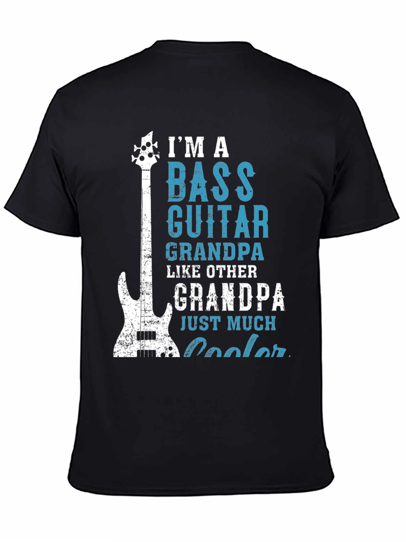 Bass Guitar Grandpa Graphic T-Shirt Cool Gift