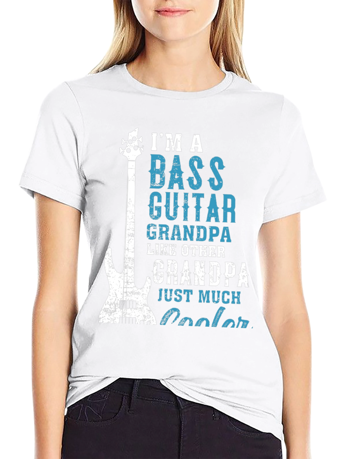 Bass Guitar Grandpa Graphic T-Shirt Cool Gift