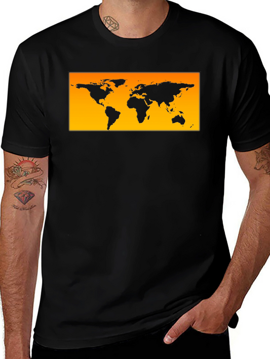 World Map Graphic Tee - Travel Style