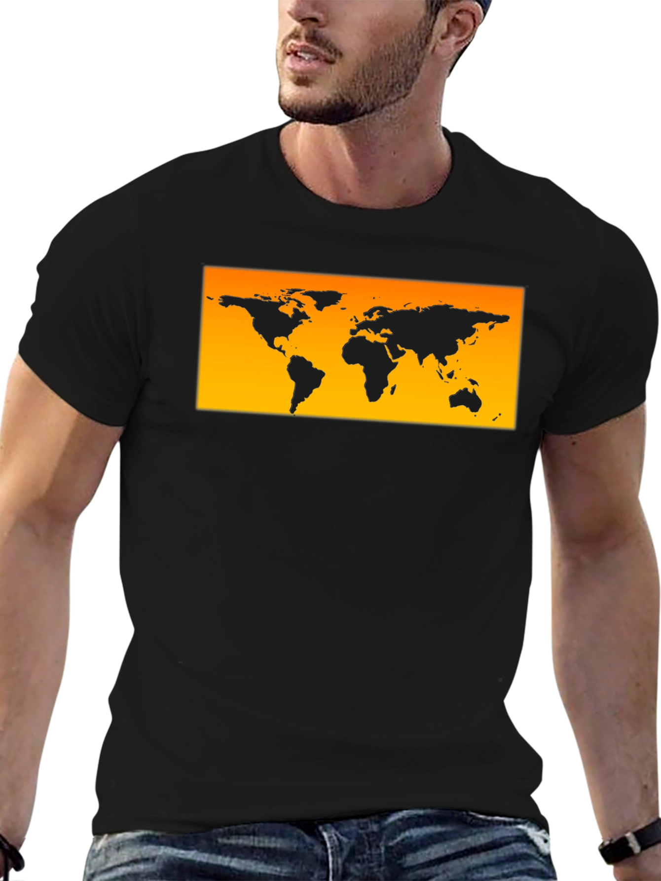 World Map Graphic Tee - Travel Style