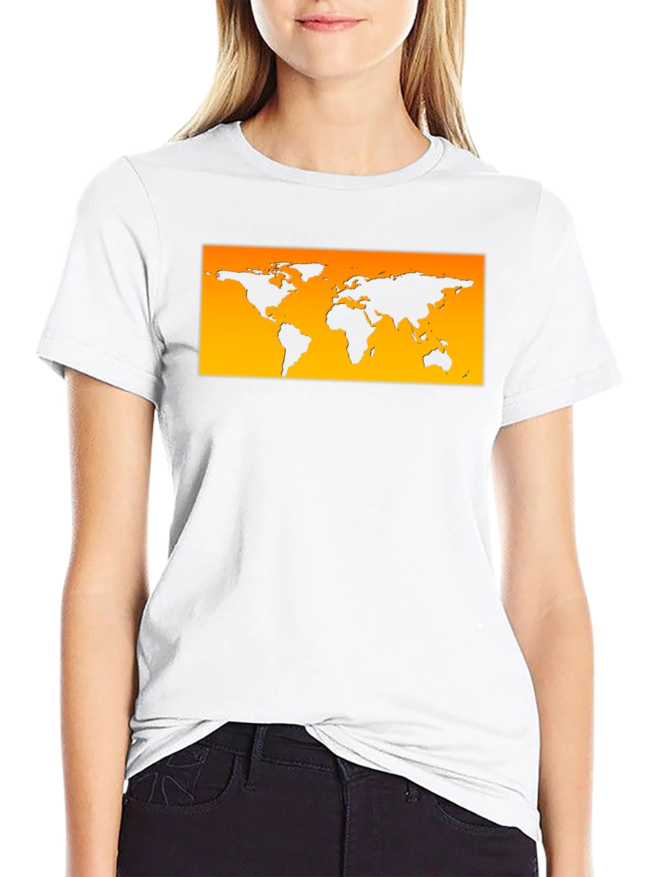 World Map Graphic Tee - Travel Style