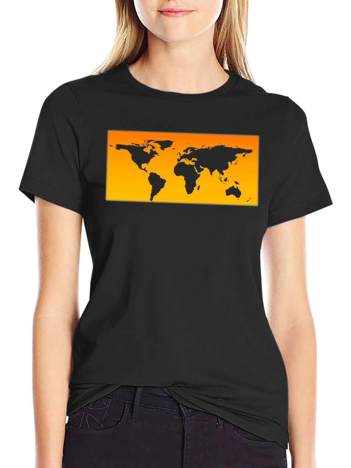 World Map Graphic Tee - Travel Style
