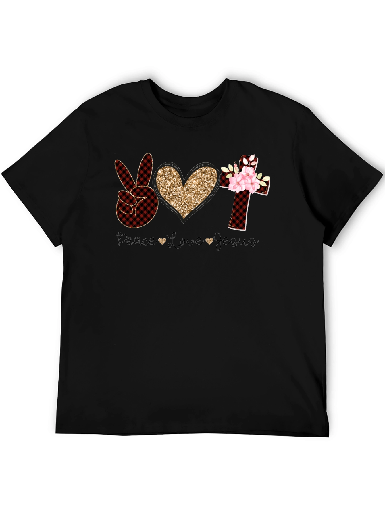 Peace Love Jesus Christian T-Shirt