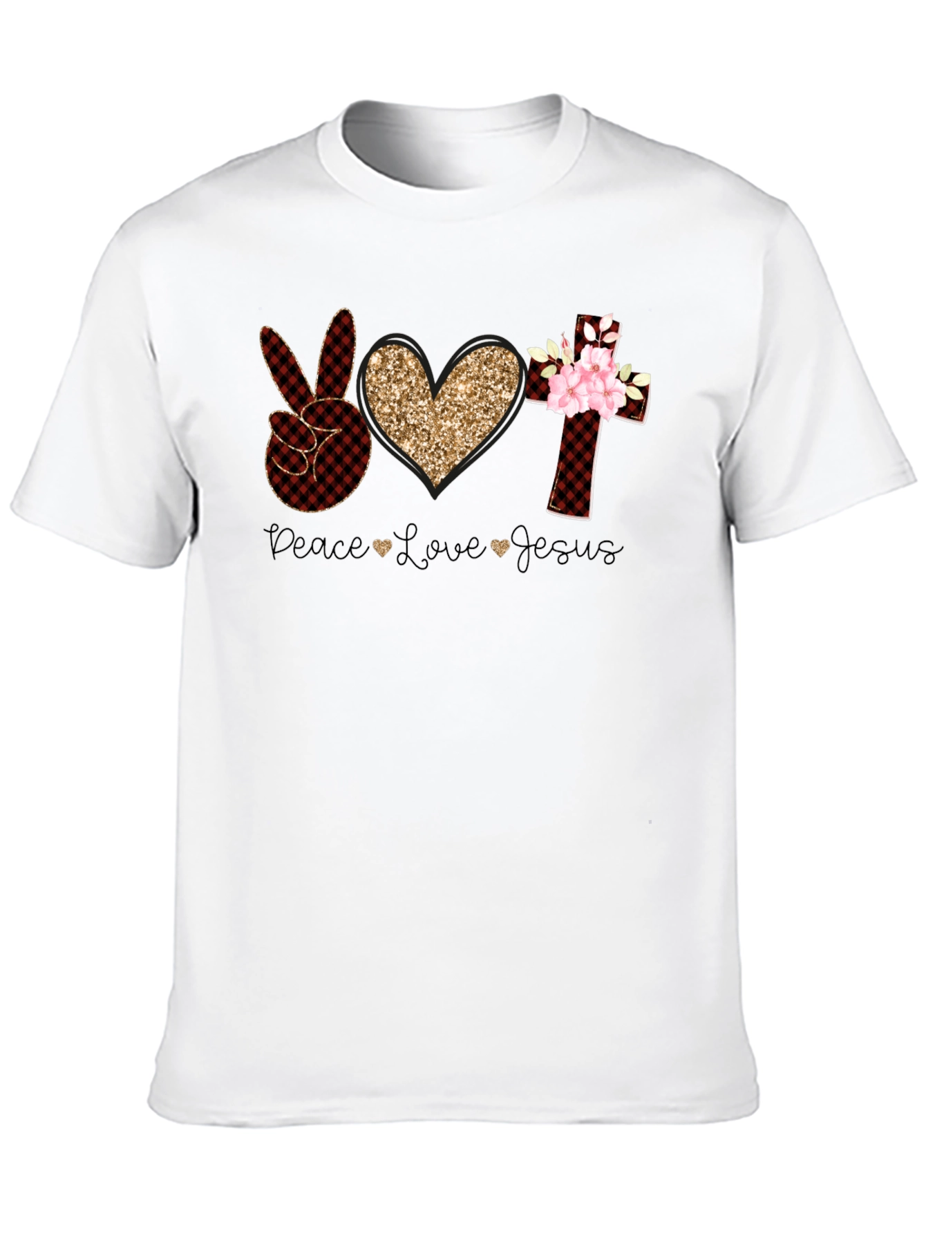 Peace Love Jesus Christian T-Shirt