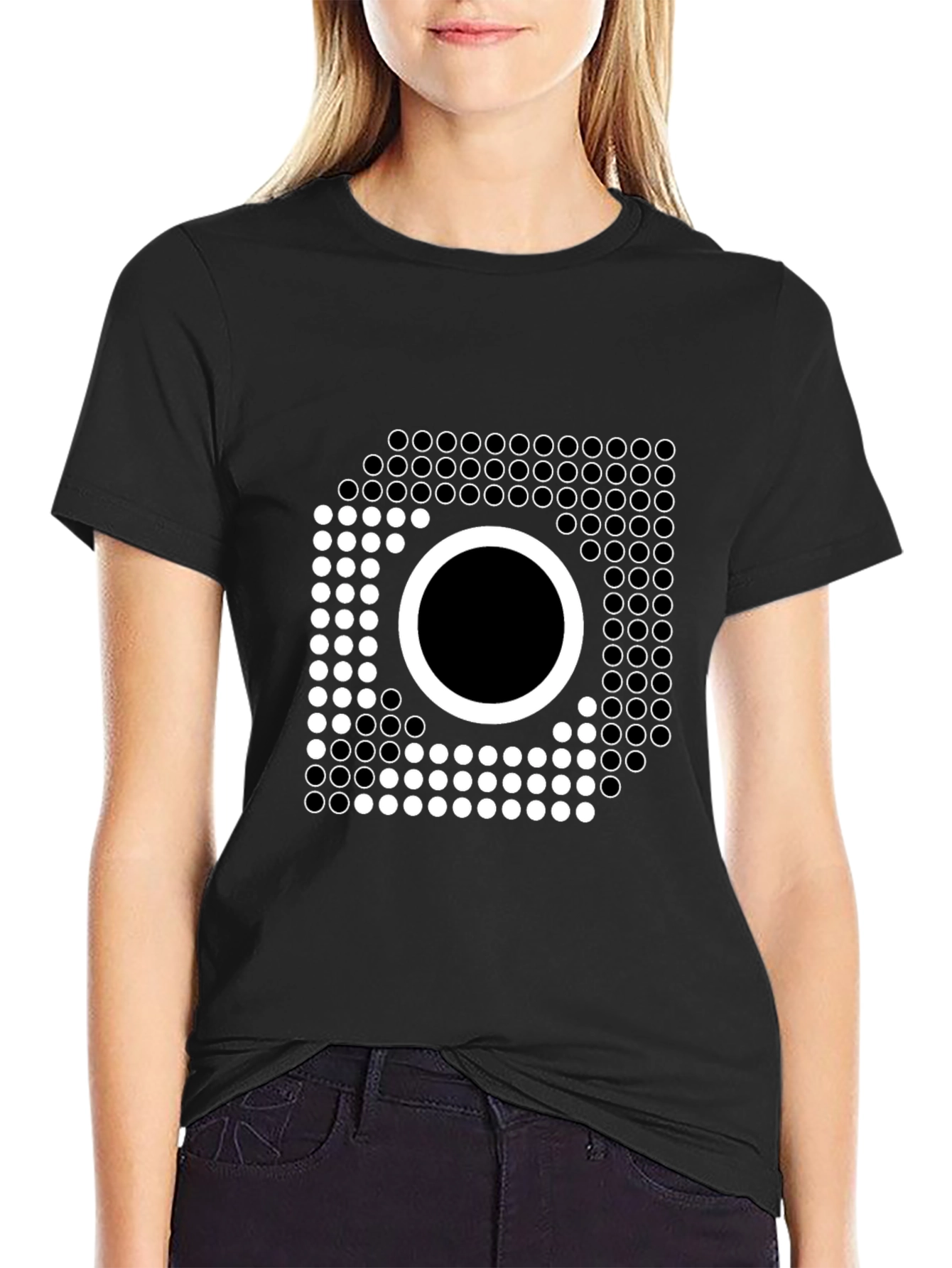Abstract Circle Dot Pattern T-Shirt