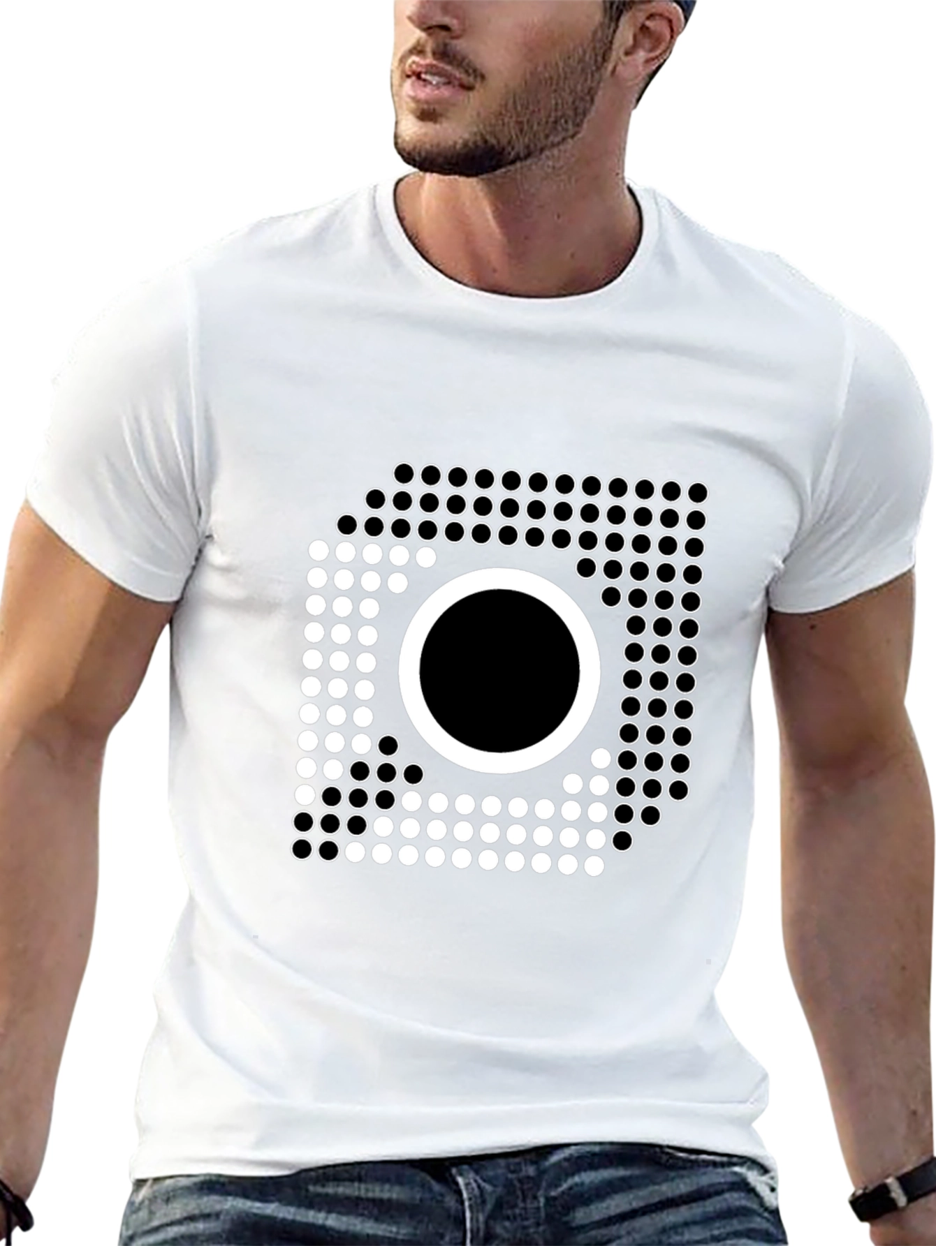 Abstract Circle Dot Pattern T-Shirt