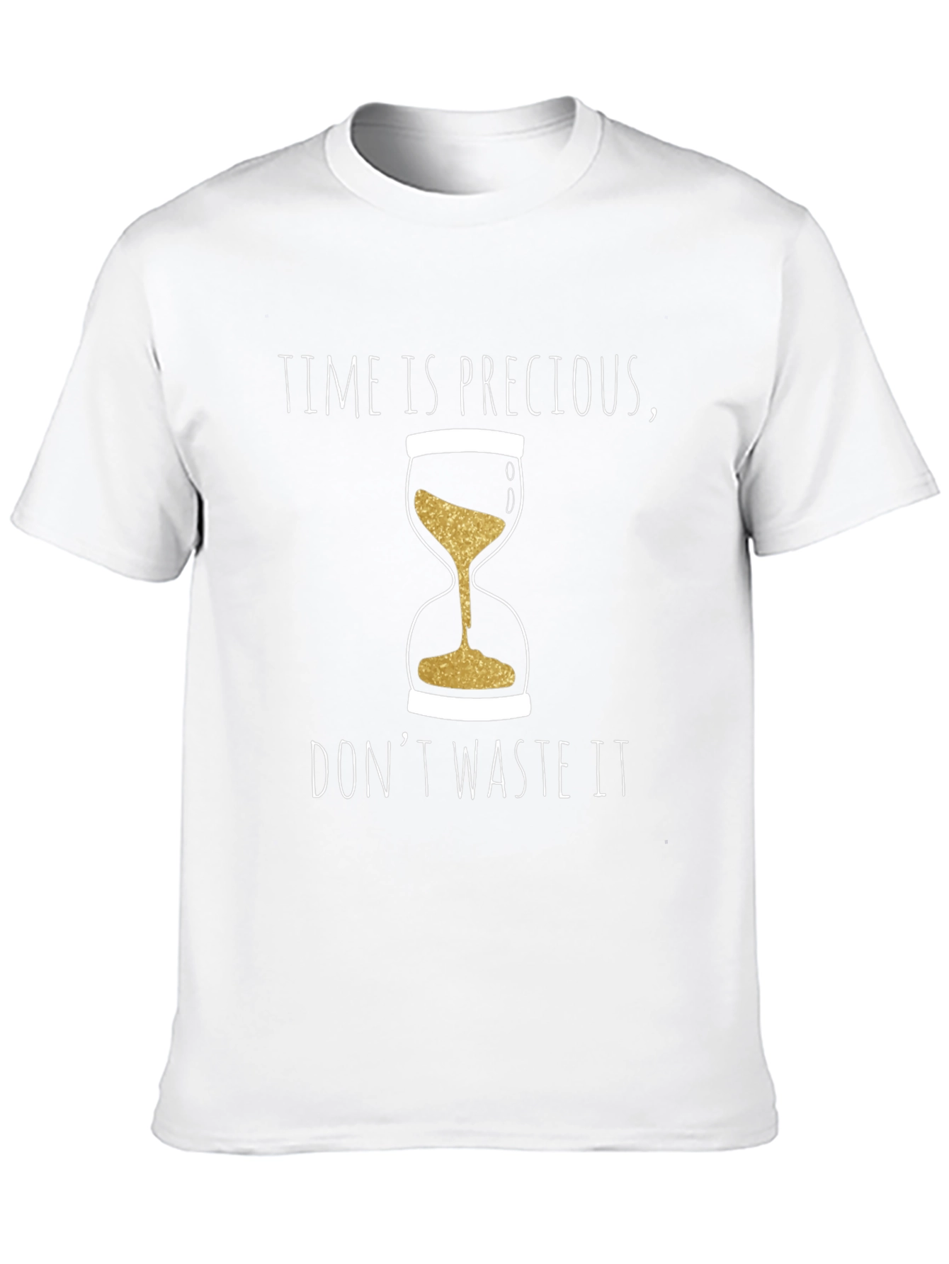 Time is Precious Graphic Tee - Black Cotton T-Shirt