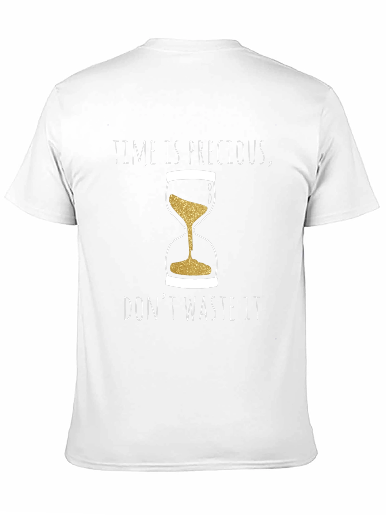 Time is Precious Graphic Tee - Black Cotton T-Shirt