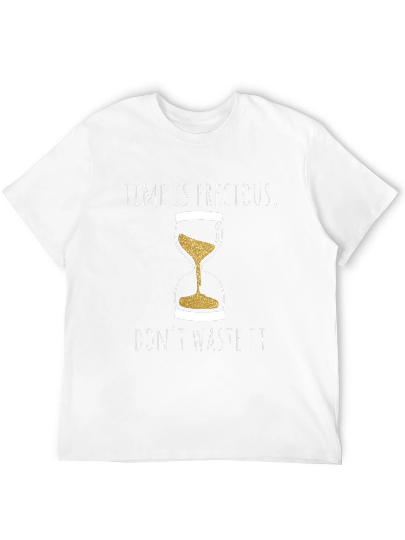 Time is Precious Graphic Tee - Black Cotton T-Shirt