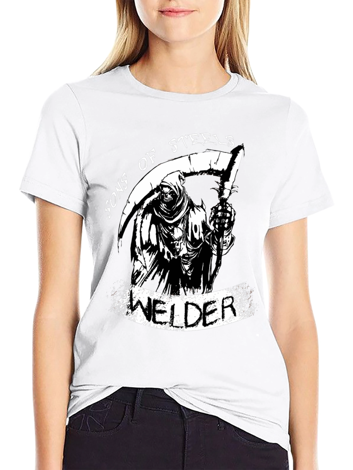 Sons of Steels Welder Grim Reaper Graphic T-Shirt