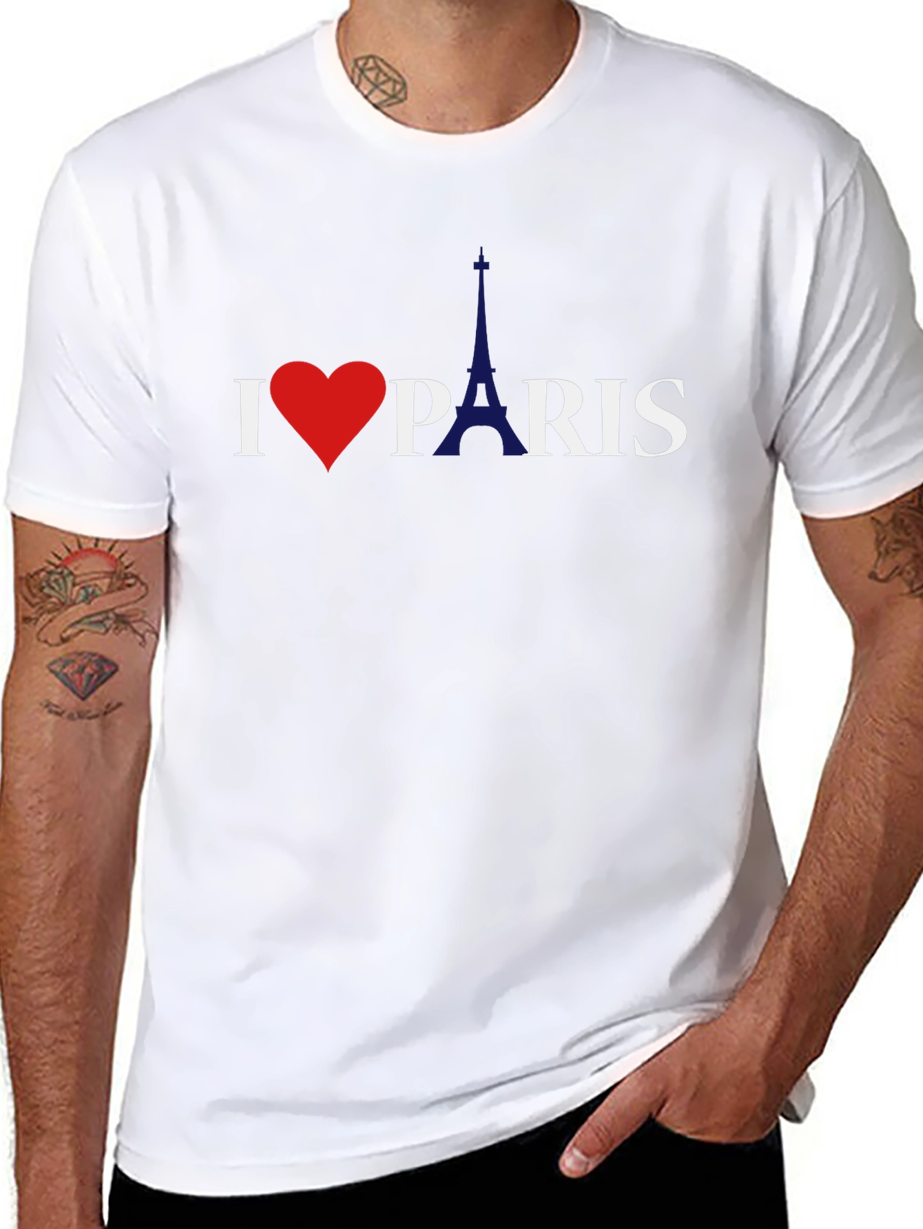 I Love Paris Graphic Tee - Classic Black