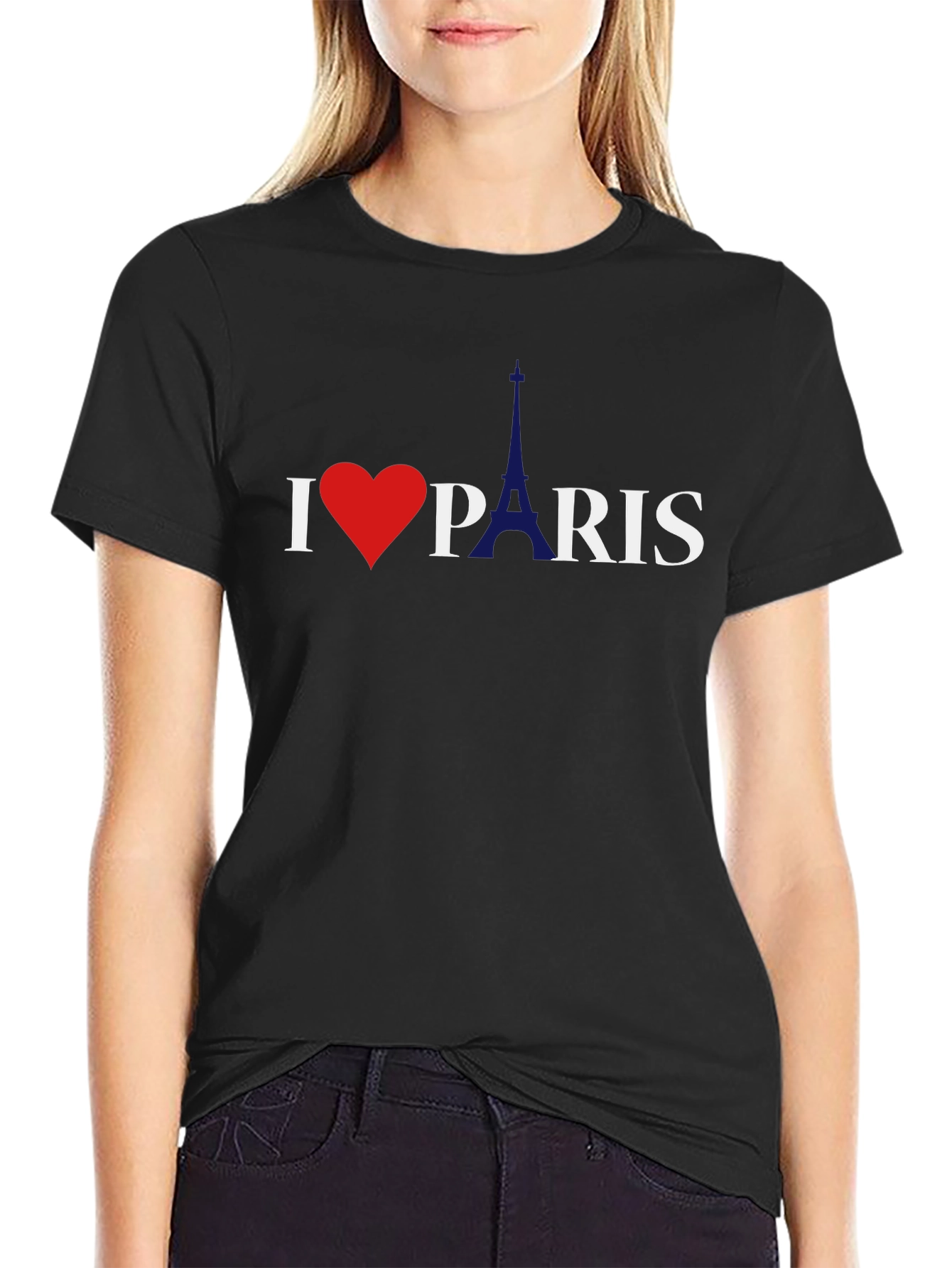 I Love Paris Graphic Tee - Classic Black